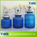 Set of 3 Blue Color Glass Food Storage Jar